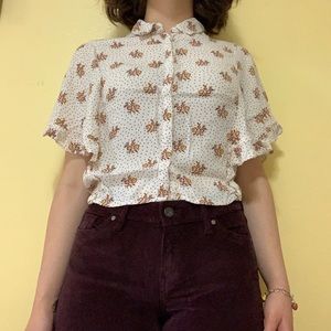 60s/70s vibe winged shirt!